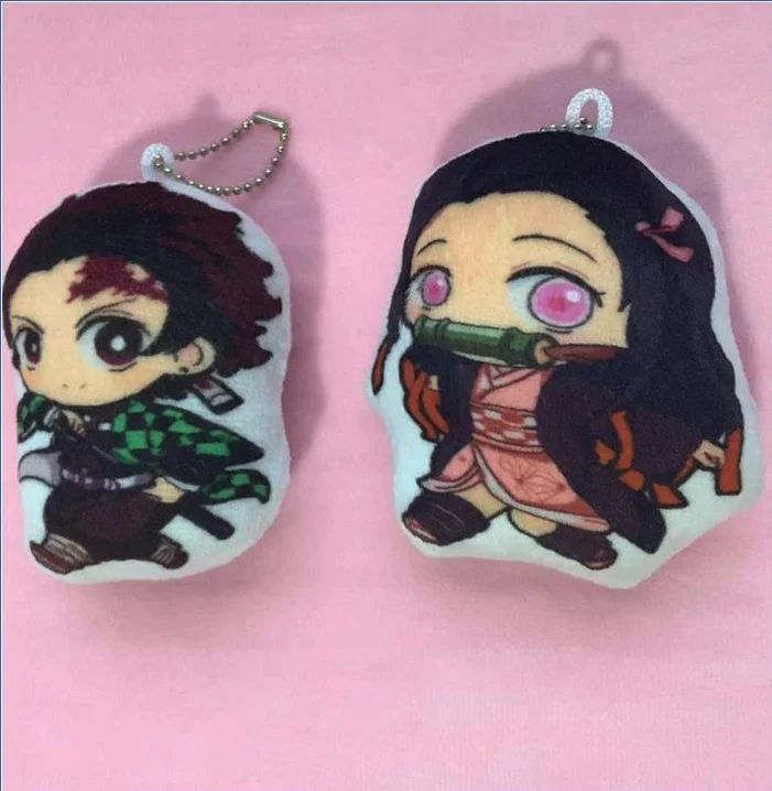 IVYYE Kimetsu no Yaiba аниме плюшевый брелок в виде кукол Пушистый кукольный брелок для ключей подвеска унисекс подарок новинка