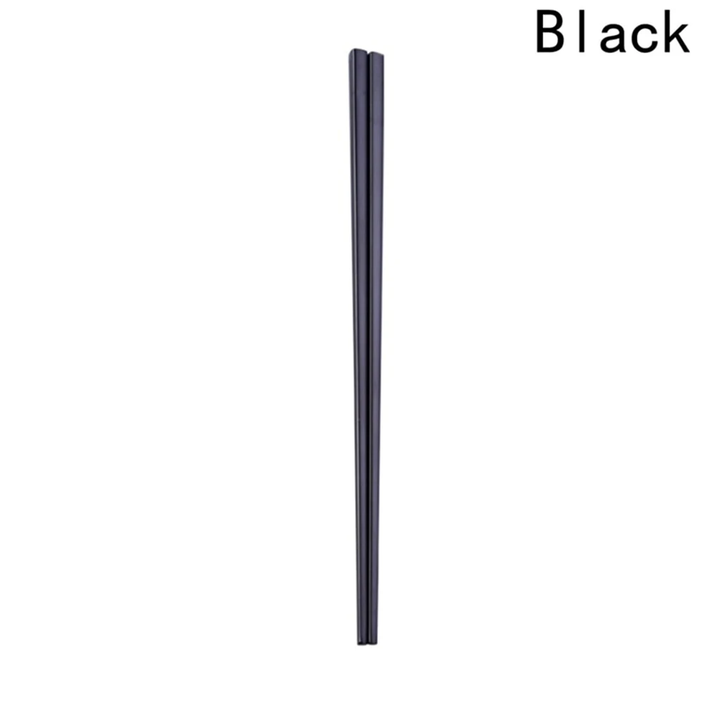 Black Stainless Steel Chopsticks Symphony Gift Dinnerware Set Chopsticks Mirror Travel Feeding Tool Kids Supplies Kitchen - Цвет: Black