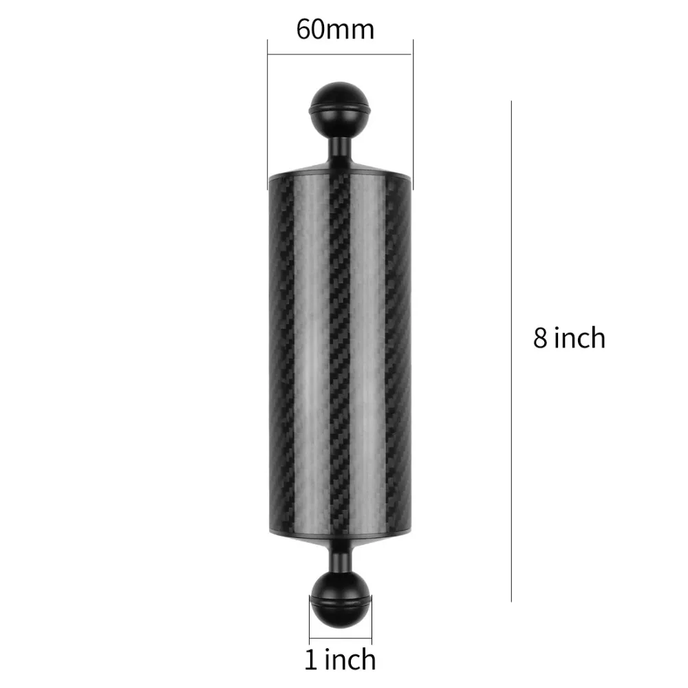BGNing Float Buoyancy Aquatic Arm Dual Ball Floating Carbon Fiber Arm Tauchkamera Unterwasser-Tauchtablett für Gopro/Smartphones – Detail 18