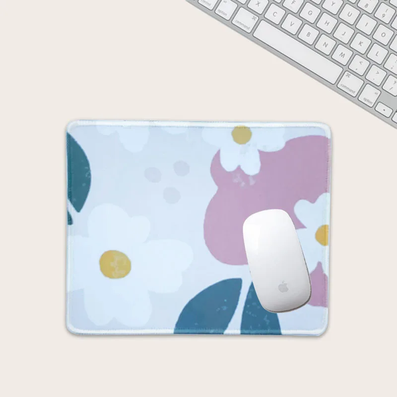 

Simple cloth flower non-slip rubber game mouse pad Internet cafe computer desk thickened lock mouse pad
