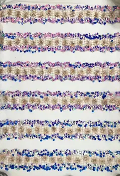 

New African Sequins 3D Tulle Lace Fabric 2019 African French Lace Fabric High Quality Nigerian Embroidery Tulle French Lace