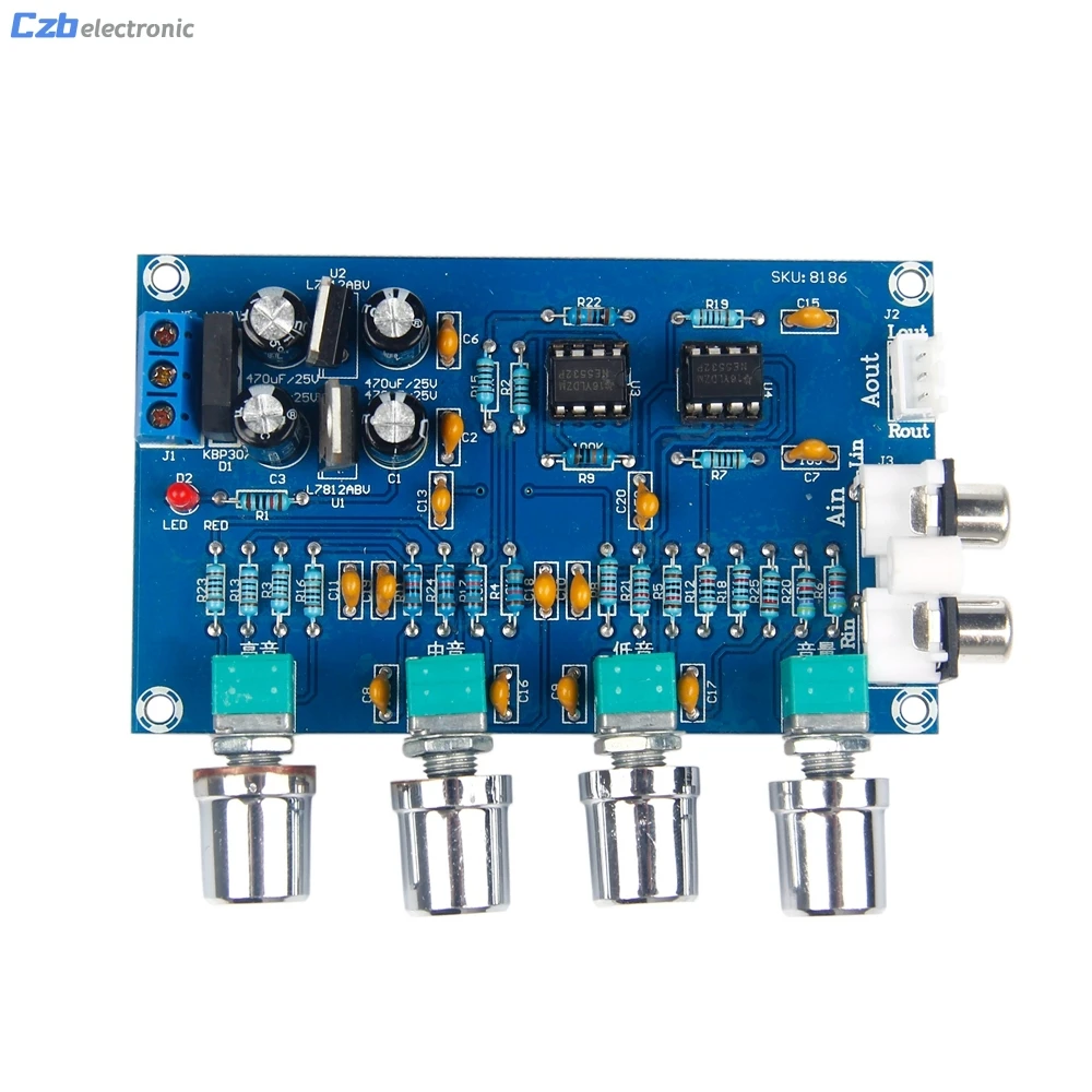 NE5532 4 канала управления цепи телефонный предусилитель стерео Предварительный усилитель предусилитель тон доска аудио 4 усилитель каналов модуль DIY