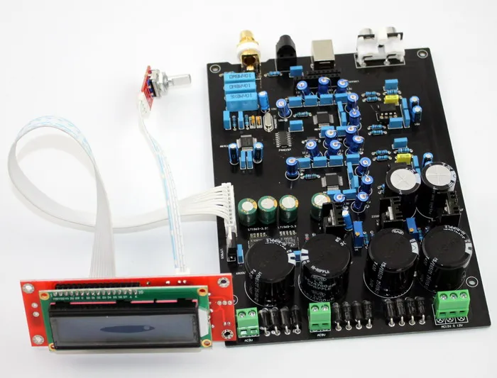 KYYSLB AK4490EQ Double And Soft Control Board Support DOP DSD Optical Fiber Coaxial USB Input DAC AUDIO Amplifier Board
