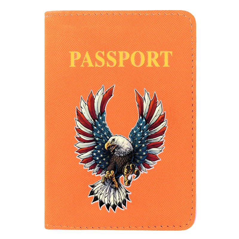 

Cool Strong Eagle Printing Women Men Passport Cover Leather Travel ID Credit Card Holder Pocket Wallet Bags