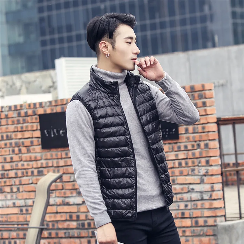Lightweight down Feather Vest Male Vest 