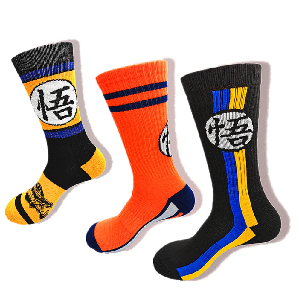 

Thickened Towel Men's Socks Keep Warm Wukong Orange Dark Blue Personality Creative Men's Socks in Winter
