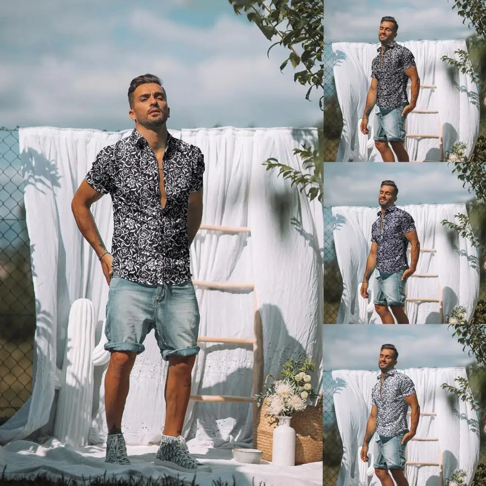 Camisa hawaiana de manga para hombre а-ля moda 2021 secado rápido де бежевый asiáticas M-3XL неофициальных |