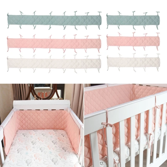 4Pcs Baby Bed Bumper Cotton Soft Crib Protector Infant Cushion Baby Crib  Protector Babies Anti-Collision Bumper Room Decor - AliExpress