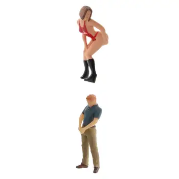 

2x Standard Scale Miniatures Figure Model Dioramas Layouts Decor 1:64 Gauge