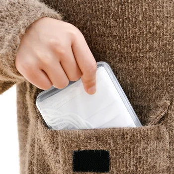 

10pcs Disposable Mask Storage Box Mask Temporary Container (Transparent)