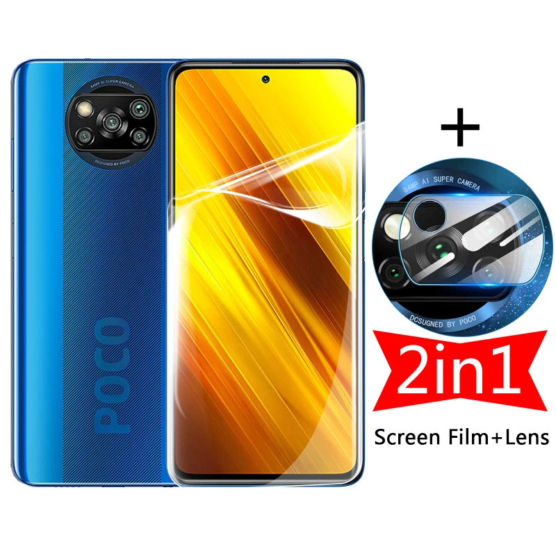 Защитная Гидрогелевая пленка для Xiaomi poco m3 защита экрана pocco m3/x3 защитная pocom3