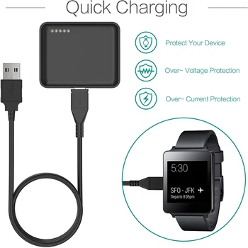 

Fast Cradle Adapter Non Slip Business Travel USB Cable Charging Dock Stable ABS Circuit Protection Universal For LG G Watch W100