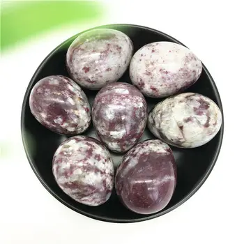 

1PC Natural Red Tourmaline Quartz Crystal Sphere Egg Shaped Healing Polished Stones Natural Stones and Minerals