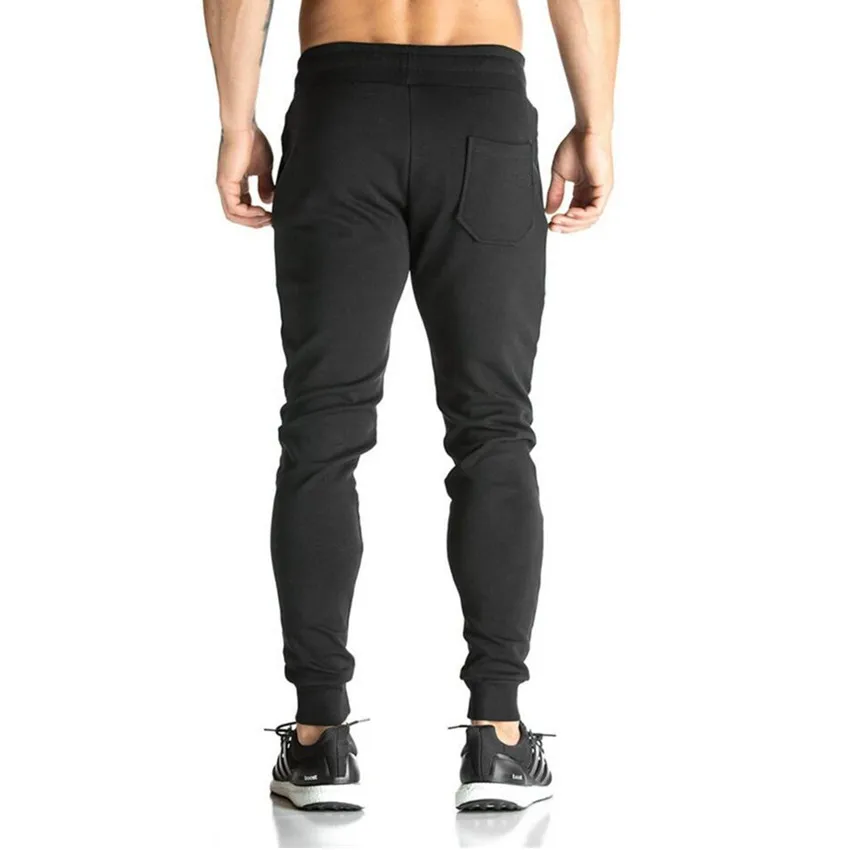 Новейшие мужские тренировочные брюки осень зима мужские тренажеры фитнес спортивные штаны упражнения для брюк мужские повседневные хлопковые узкие брюки