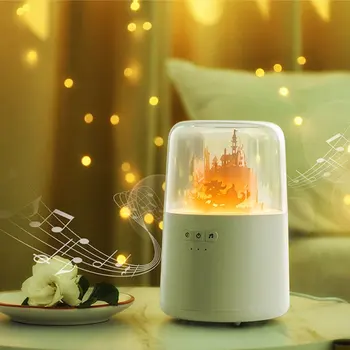 

USB Charging Mini Portable Wireless Speaker Bass Sound Music Radio Small LED Night Light Phone Loudspeaker decor