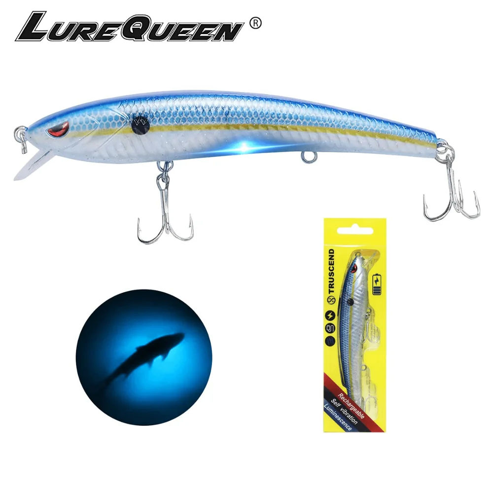 ロボット釣りルアー電気usb充電式ledライト5 ミノーバイオニックvibクランクベイト海水と淡水の釣り Lure Jerkbait Minnow Fishingtwitching Lure Aliexpress