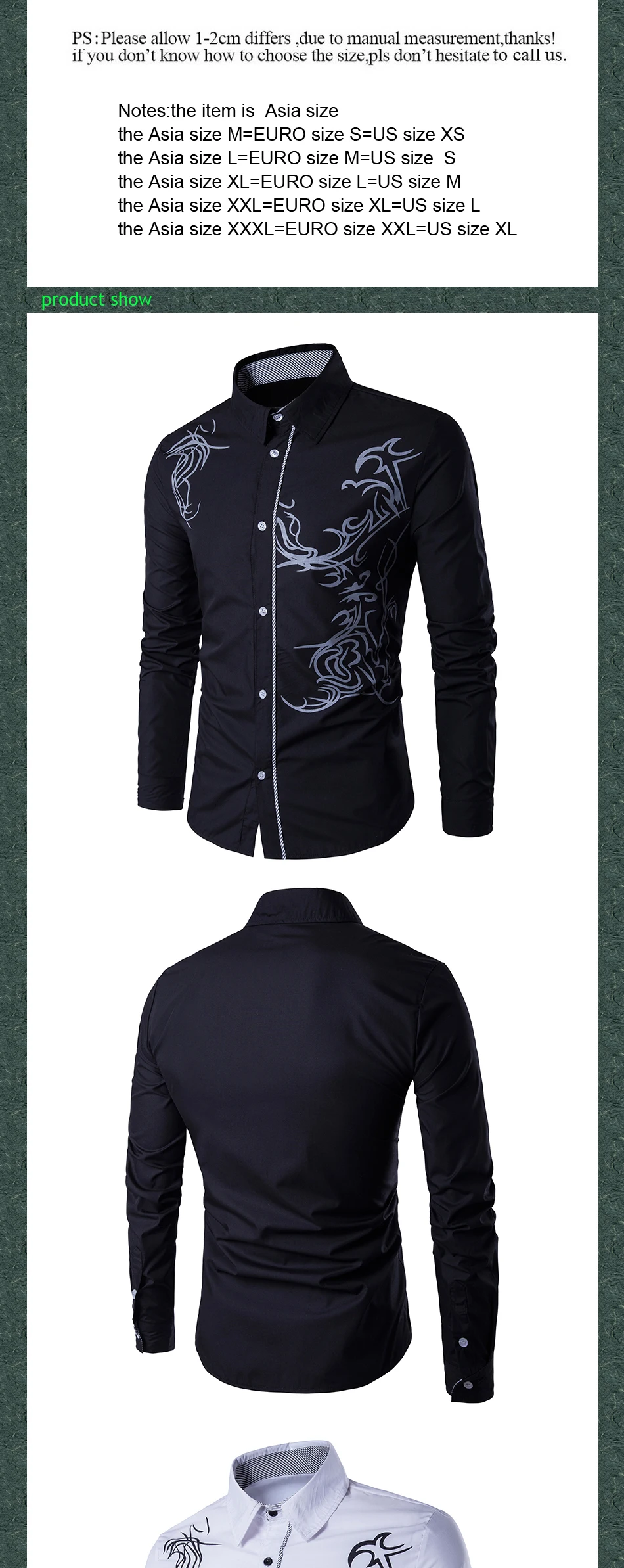 Wholesale Fashion totem Printed Mens Formal business Shirts Men Long Sleeve Slim Fit social Casual Shirt camisas masculina