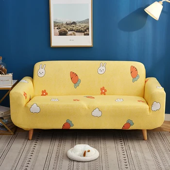 

SOFTBATFY Carrot Cover Elastic All-inclusive Couch Case for Different Shape Sofa L-Style Sofa Case Dropshipping