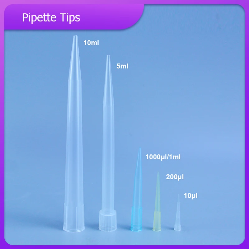 

DXY Lab 10ul 200ul 1000ul 5ml 10ml PP Plastic Pipette Tips For Chemistry Test Pipettor Tips/ Disposable Pipette Tips PP material