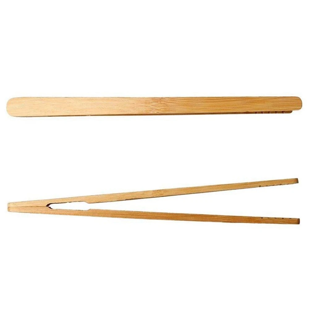 8pcs Wooden Tea Clip Bamboo Kitchen Salad Food Toast Tong Tweezer Bacon Sugar Ice Tea Utensil Teaware Accessories