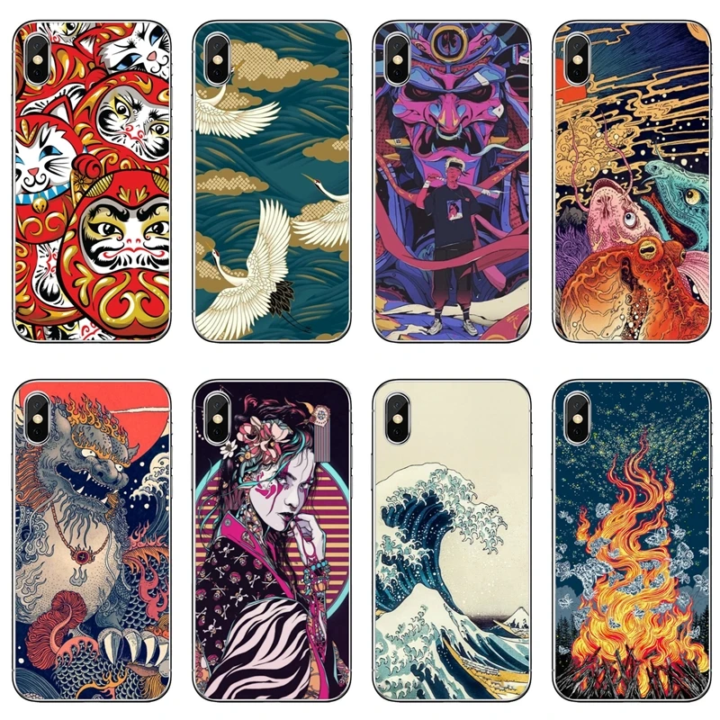 Japanese style Art Japan cover case For Samsung Galaxy A70 A60 A50 A40 A30 A10 A9s A8 A6s J8 J4 J6 Prime Plus 2018 | Мобильные