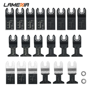 

Universal 20pcs Oscillating Multitool Saw Blades Woodworking Power Tool Multimaster Plastic Wood Semi-circular Straight Cutting