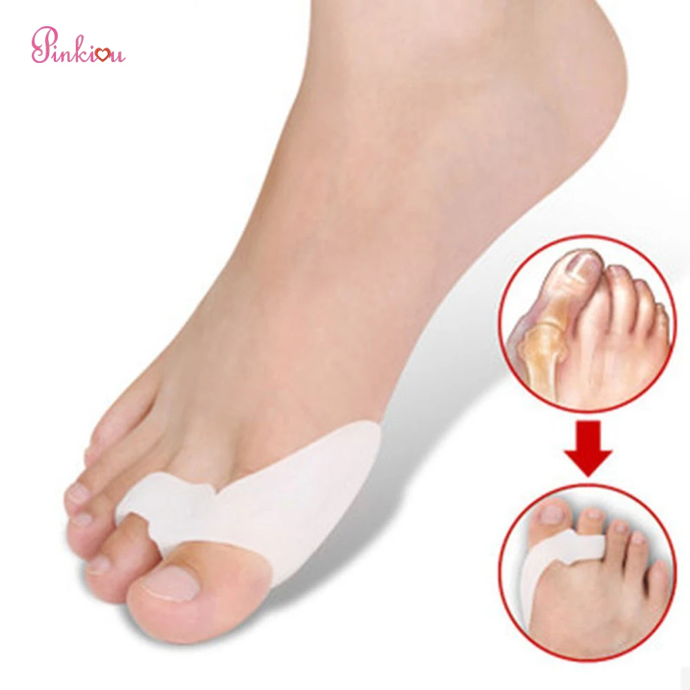 2pcs Hallux Valgus Orthotics Toe Appliance Silicone Insole Separator Pain Relief Massager | Красота и здоровье