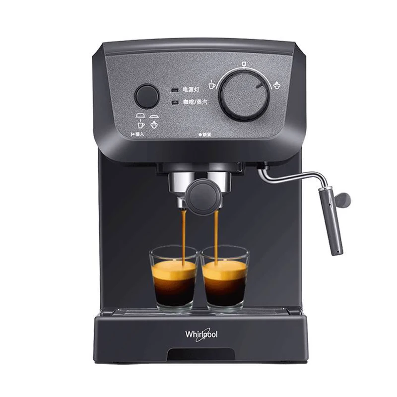 

220v Espresso Maker Machine 15bar Coffee Maker Italian Semiautomatic Household Pump Pressure Steam Milk Frother Water Tank 1.25L