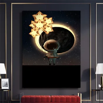 

Wall Art Canvas Prints Anime Astronauta Canvas Painting Tableau Mural Pictures For Wall Poster Decorative Canvas Art Tuinposter
