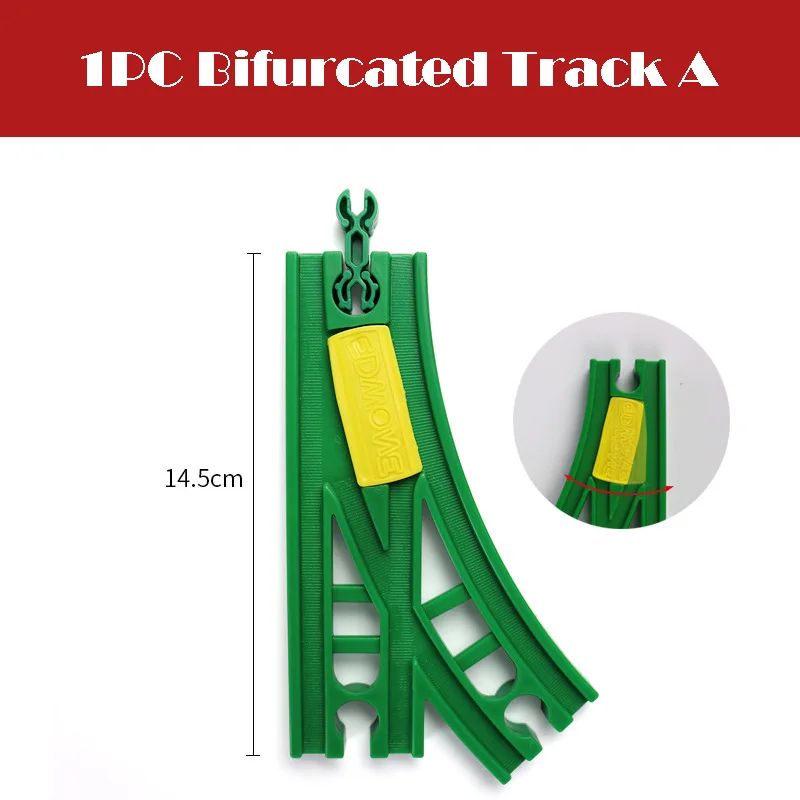 1pcs Wooden Track Parts Beech Wooden Train Track Racing Railway Train Toys Accessories fit for Brand Tracks for Children Gift 16