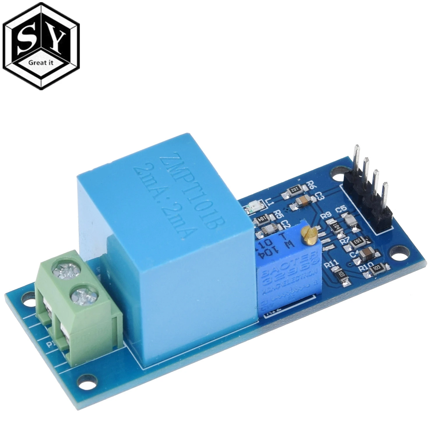 Active Single Phase Voltage Transformer Module 2mA AC Output Sensor For Arduino
