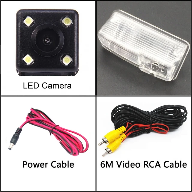 4 LED Для Toyota Vios Soluna Previa 2002-2007 Ночное Видение заднего вида Камера Реверсивный Камера автомобиля Резервное копирование Камера HD CCD Широкий формат - Название цвета: 4 LED