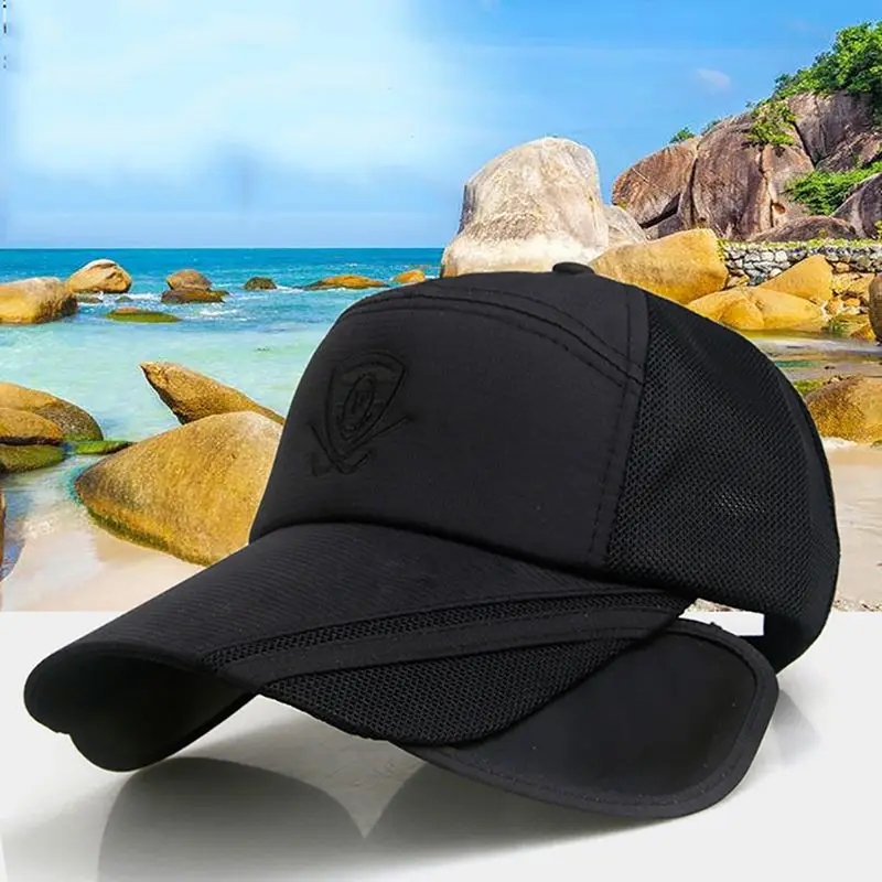 Men Women Sports Cotton Golf Cap Sunshade Baseball Hat Embroidered Printed Adjustable Brim Mesh Running Hatq