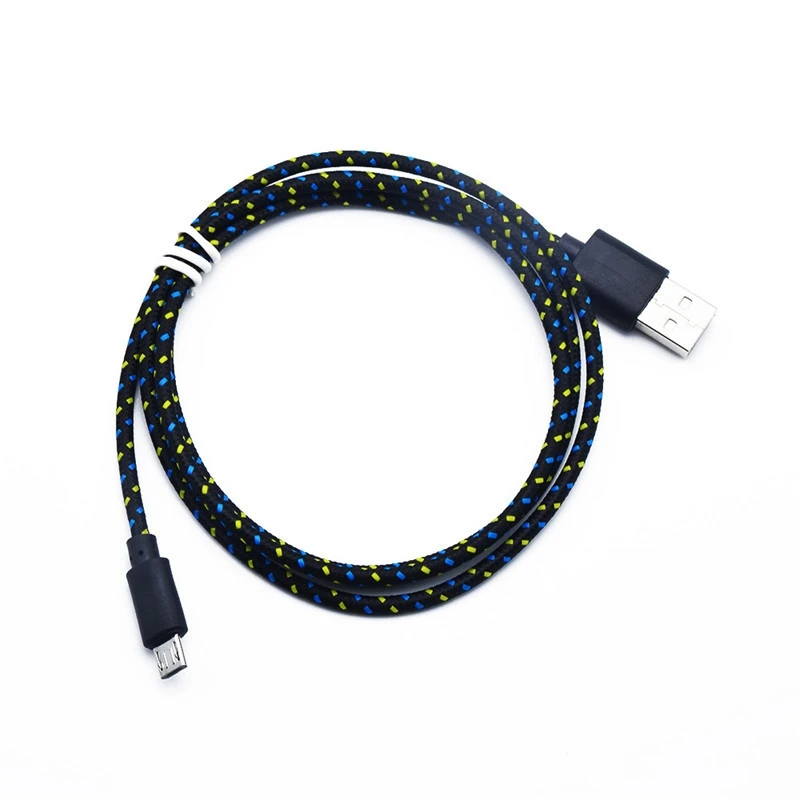 1 м плетеный нейлоновый Micro USB зарядное устройство синхронизации данных зарядный кабель шнур для Android