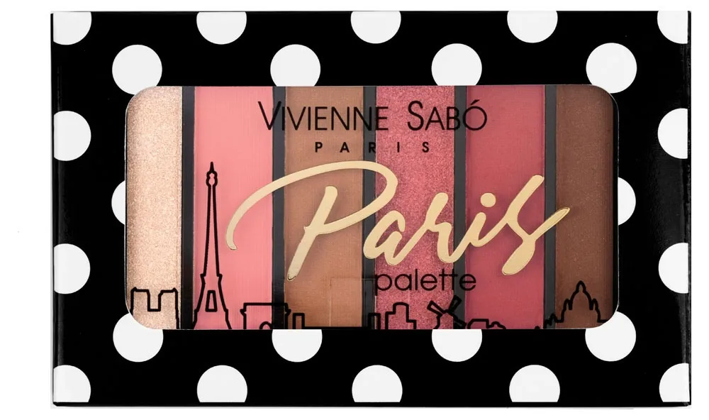 Палетка теней для век Vivienne Sabo мини(6 цветов) Paris, тон 04