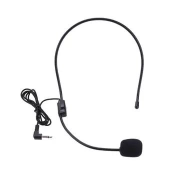 

Mini Portable Lightweight Teaching Microphone 3.5mm Plug Wired Guide Lecture Speech Headset Mic Voice Amplifier Louder Speaker