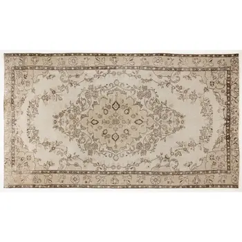 

Handmade Beige Vintage English English Area Rug 176x311 Cm-5'9''X10'2''