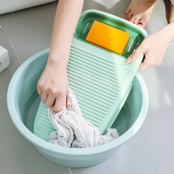 

Plastic Washboard With Soap Box, Hand Washboard, Non-slip Mini Washboard, Household Bathroom Supplies, Clean Laundry