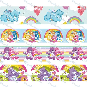 

Custom 16-75mm cartoon bear printed grosgrain ribbon/16mm printed Valentine's Day ribbons DIY hair bows Sewing webbing 50 yards