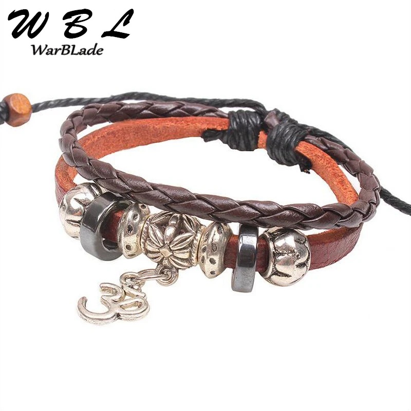 WBL Новая мода Evil Eye браслеты старинный браслет Многослойный кожаный браслеты с подвесками 10 шт. для мужчин и женщин