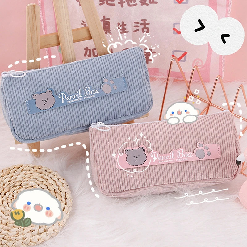 lápices Kawaii gran capacidad, bolsa de PANA con cremallera, suministros escolares coreanos, estuche escolar|Estuches escolares| - AliExpress