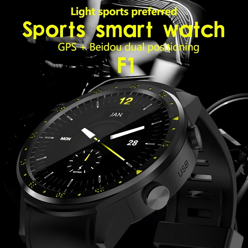 

GPS Smart Watch Men with SIM Card F1 Smart Watches Heart Rate Detection Sport Phone Connected Watch Android IOS Clock