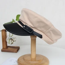 Новинка; сезон осень-зима; армейские Кепки из натуральной шерсти в полоску, Кепка с прямым козырьком кепки женские британский насыщенные цвета красивые мужские ретро темно-синяя кепка головной убор моряка JM008