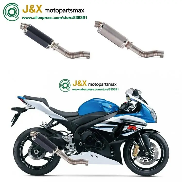 GSXR1000 GSX R1000 GSXR 1000 Модифицированная средняя Соединительная труба без шнуровки полная система выхлопной трубы мотоцикла для suzuki GSXR1000