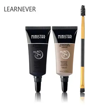 

Natural Easy To Wear Brown Waterproof Tint Eyebrow Henna Mascara Set Paint Brush Eyebrows With Beauty A7Y8