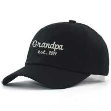 Модный дедушка. шляпа, с вышитыми буквами, бейсбольная кепка из хлопка, регулируемые черные хип-хоп strapback шляпы snapback в стиле «хип-хоп» Шапки унисекс
