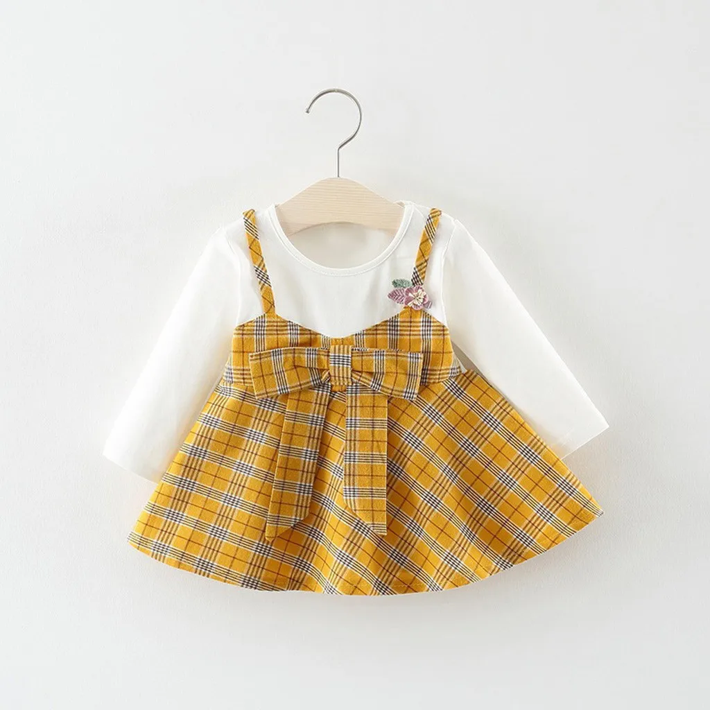 Платье для маленьких девочек платья для малышей vestido infantil vestidos infantil одежда batizado с длинными рукавами в стиле пэчворк Z4