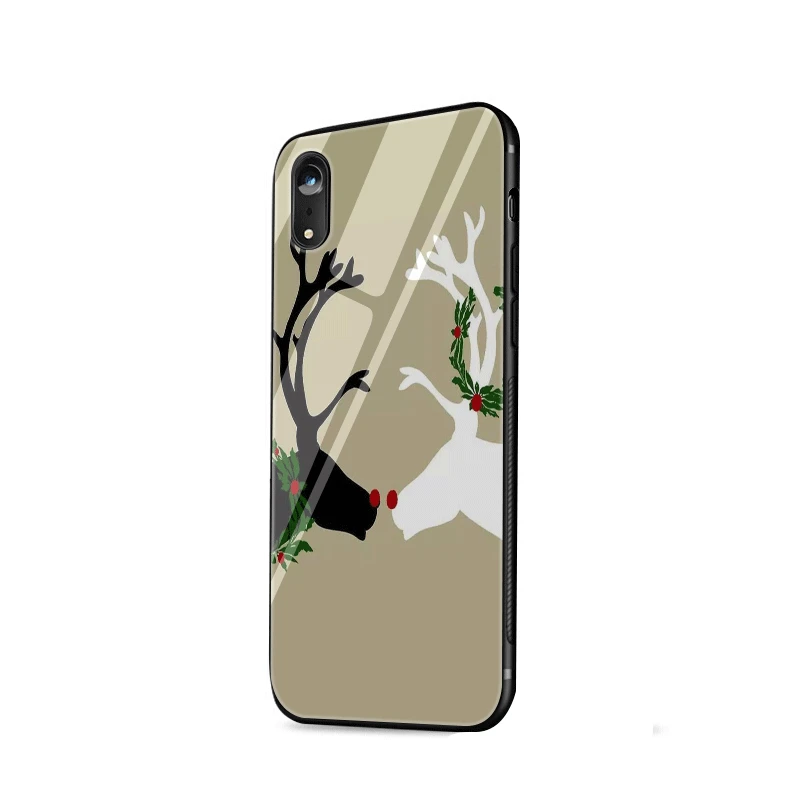 Мобильный телефон чехол для iPhone 5 5S SE 6 6s 7 8 Plus iPhone 11 Pro 6P 7P 8 P X XS XR Max милый Рождественский лось снеговик