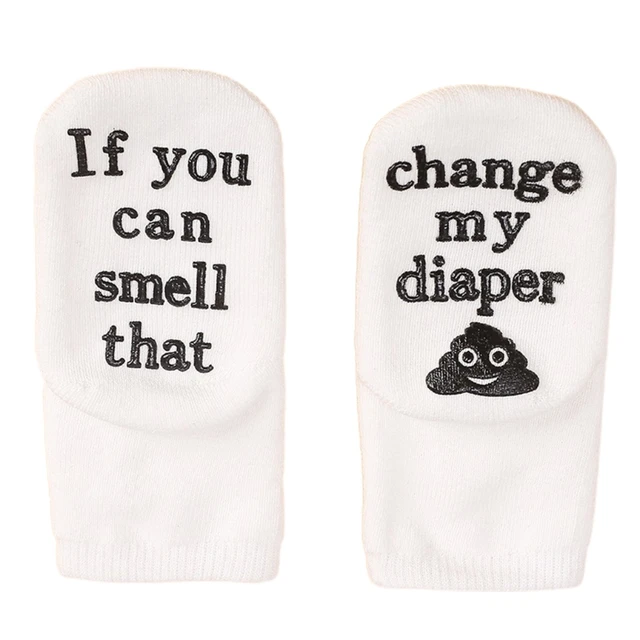 Novelty Funny Sayings Baby Cotton Crew Socks Non-Skid Gripper If You Can  Read This Rubber Letters Printed Hosiery Gifts - AliExpress