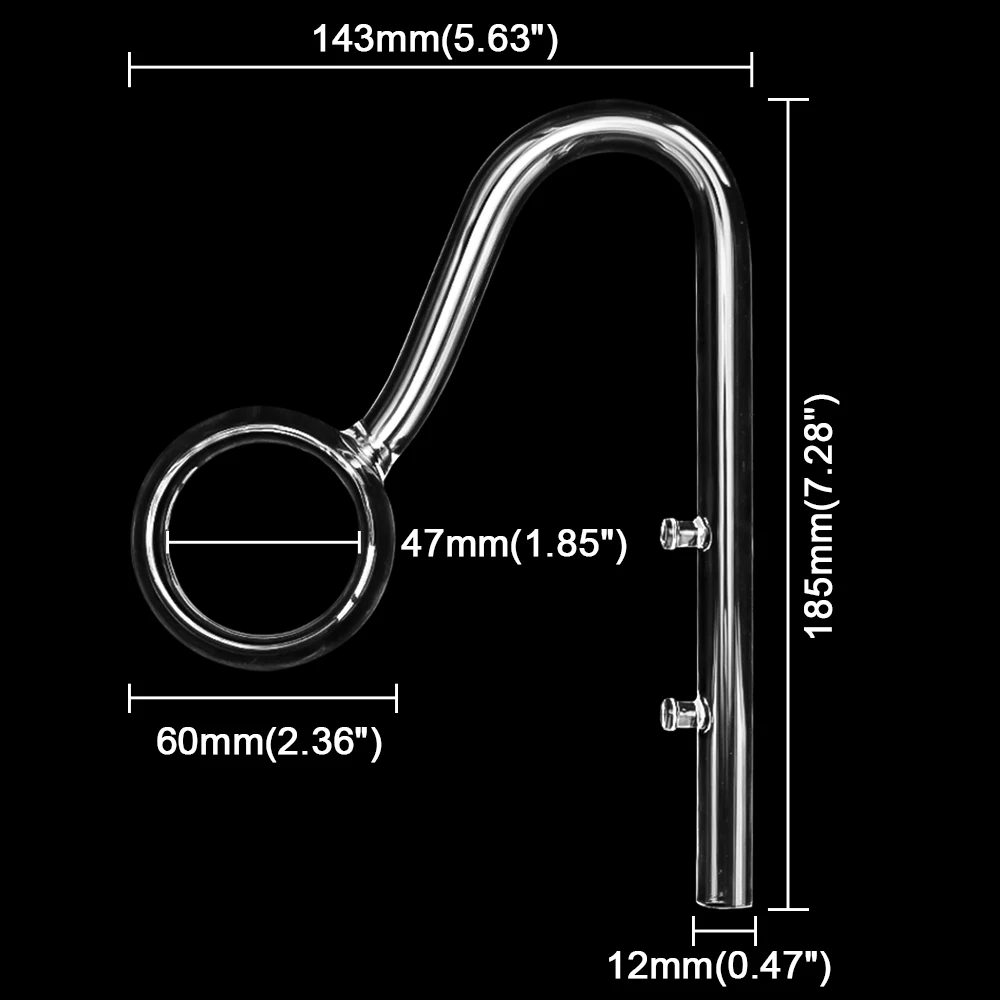 Senzeal аквариум Стекло Лилия Мак спин трубы фильтр трубка с зажимом потока и оттока поверхности скиммер аквариум фильтр - Цвет: Outlflow Spin-13mm